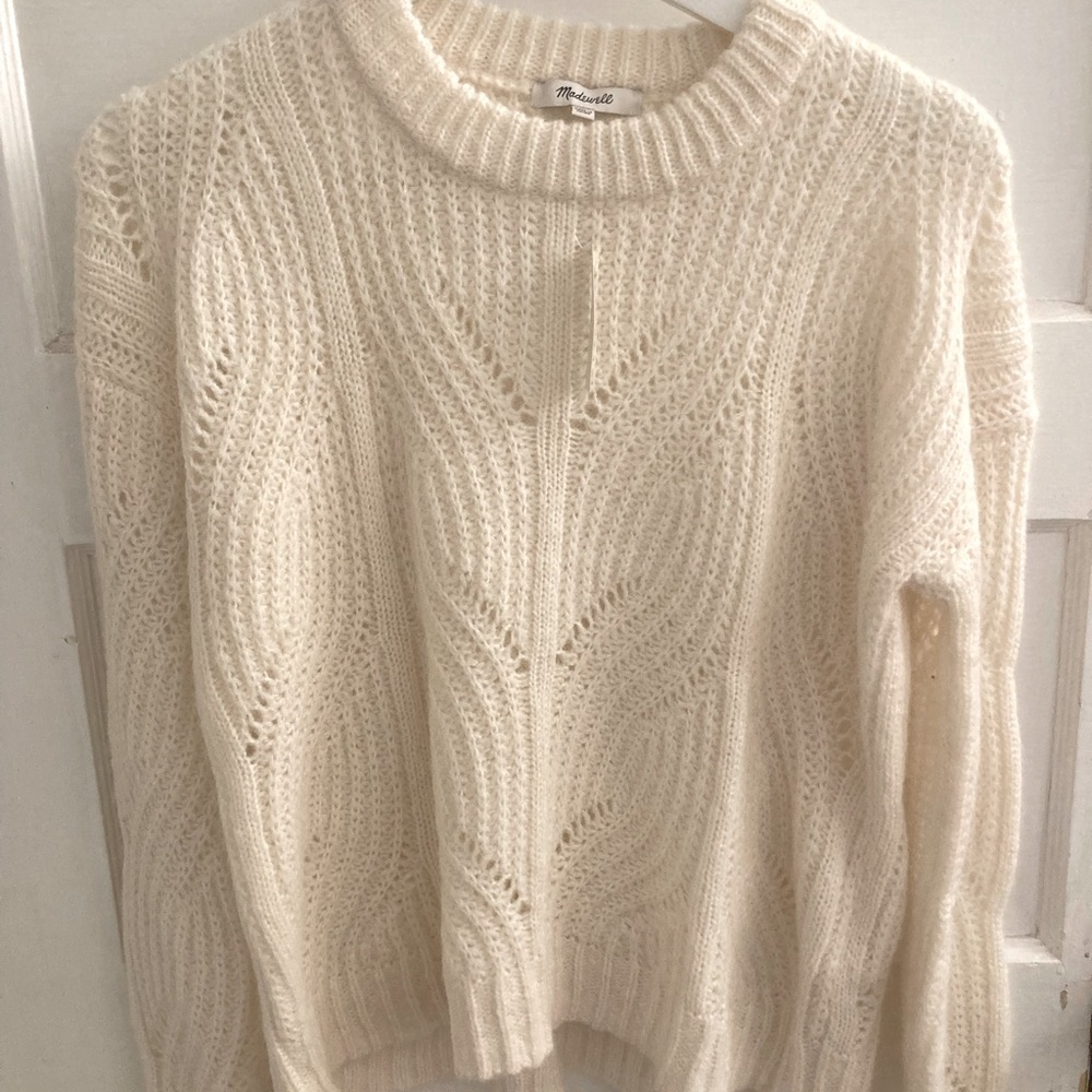 Madewell white sweater XXS